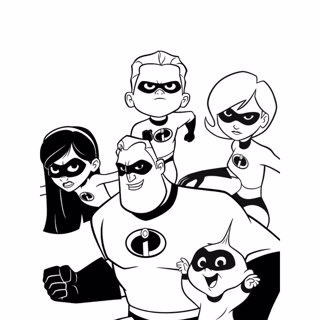 Incredibles coloring page 1