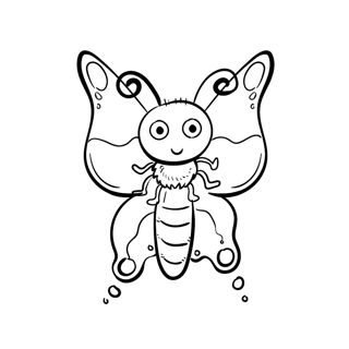 Whimsical Butterfly Drawing