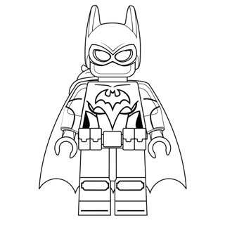 Color Your Own LEGO Batgirl