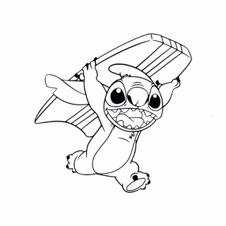 Cute Stitch - Lilo & Stitch Coloring Book Pages for Kids 