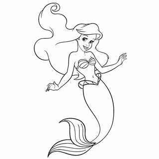 The Little Mermaid coloring page 2