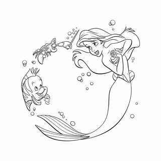 The Little Mermaid coloring page 3