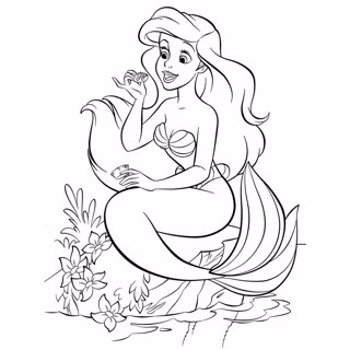 The Little Mermaid coloring page 7