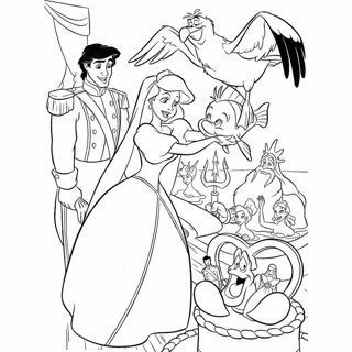 The Little Mermaid coloring page 12
