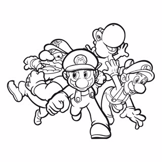 Mario coloring page 3
