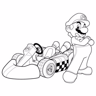 Mario coloring page 5