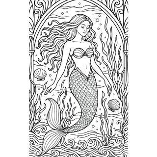Enchanting Mermaid Amidst Underwater Splendor