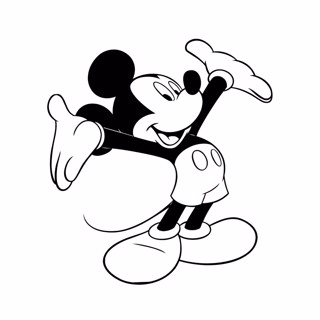 Mickey Mouse coloring page 1