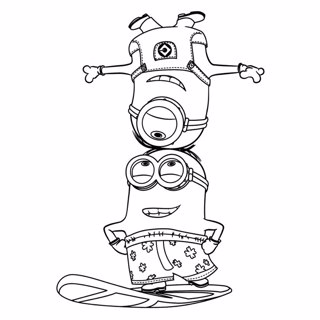 Minions coloring page 10