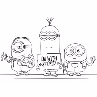 Minions coloring page 12