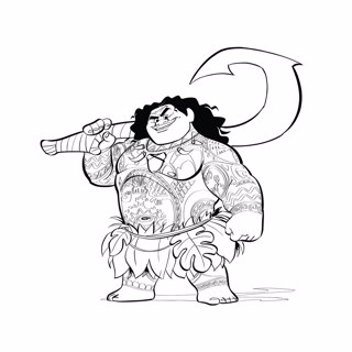 Moana coloring page 2