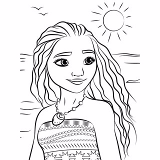 Moana coloring page 4