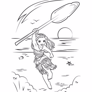 Moana coloring page 7