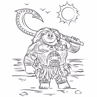 Moana coloring page 8