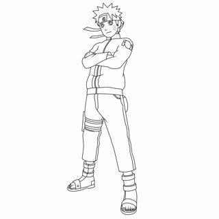 Naruto coloring page 1