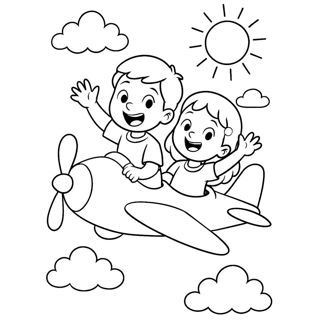 Flying Adventures: Kids Soar Through the Skies!