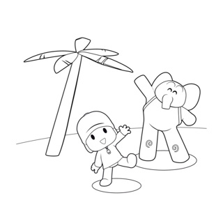 Pocoyo coloring page 4