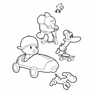 Pocoyo coloring page 7