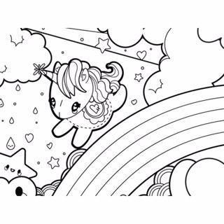 Rainbow coloring page 4