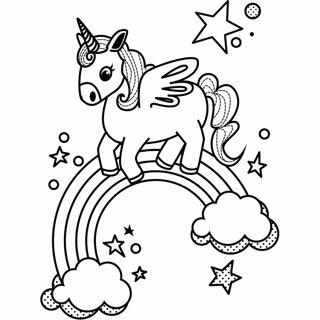 Rainbow coloring page 5