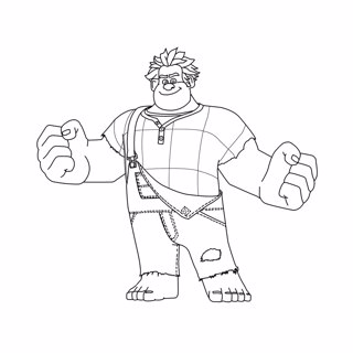Wreck-It Ralph coloring page 1