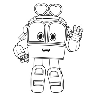 Robot Trains coloring page 4