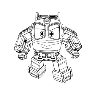 Robot Trains coloring page 7