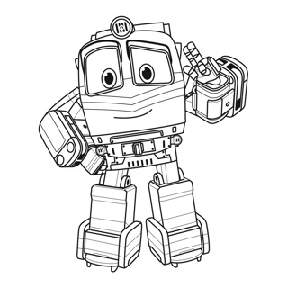 Robot Trains coloring page 11