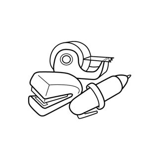Essential School Supplies: Staples, Tape, and Pen