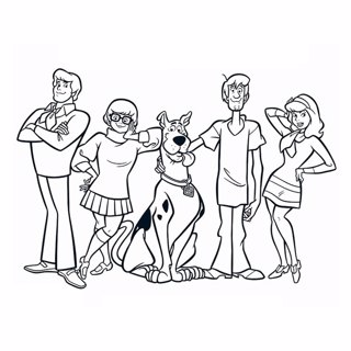 Scooby Doo coloring page 1
