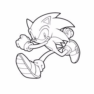 Sonic coloring page 1