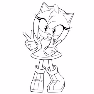 Sonic coloring page 2