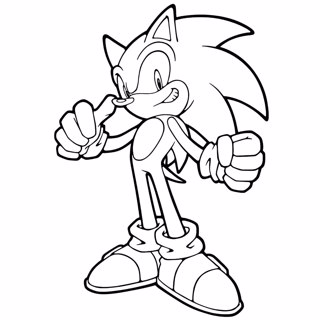 Sonic coloring page 6