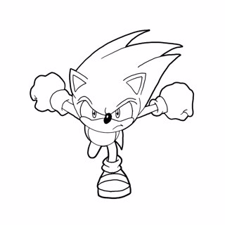 Sonic coloring page 8