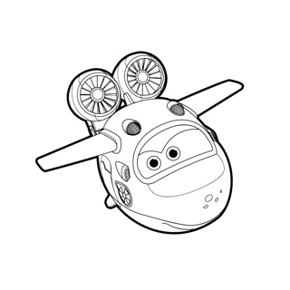 Super Wings coloring page 1