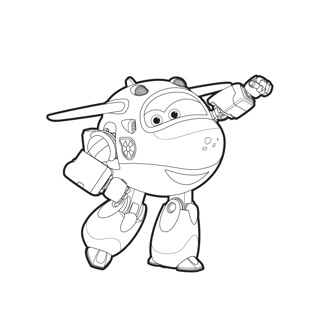 Super Wings coloring page 8