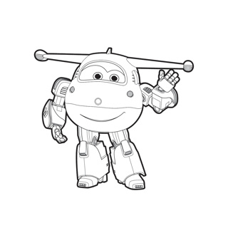 Super Wings coloring page 9