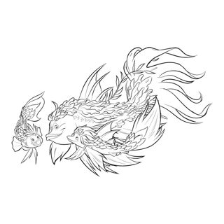 Fantastical Fusion: Feathered Friends Beneath the Waves