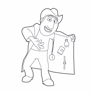 Tad coloring page 4