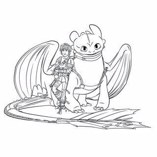How to Train your Dragon coloring page 3