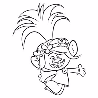 Trolls coloring page 4