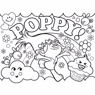 Trolls coloring page 5
