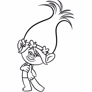 Trolls coloring page 10