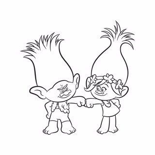 Trolls coloring page 14