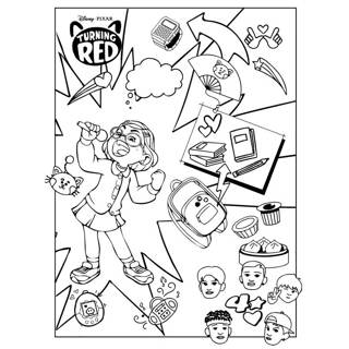 Colorful Adventures Await: Turning Red Coloring Fun!