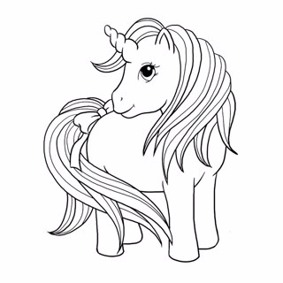 Unicorns coloring page 2