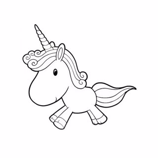 Unicorns coloring page 4