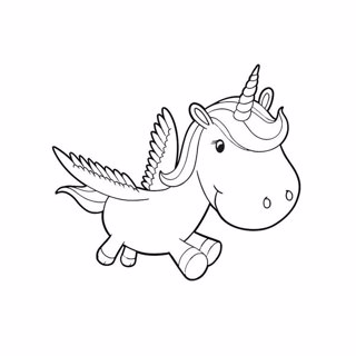 Unicorns coloring page 5