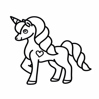 Unicorns coloring page 7