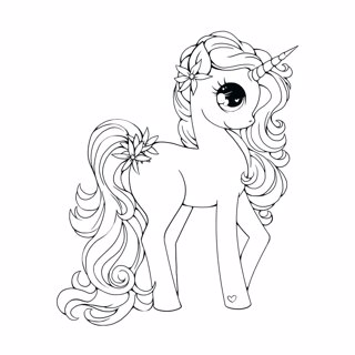 Unicorns coloring page 8